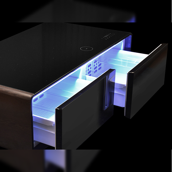 LOOZER STB135 冷蔵庫付きスマートテーブル ブラック ロイヤル SMART